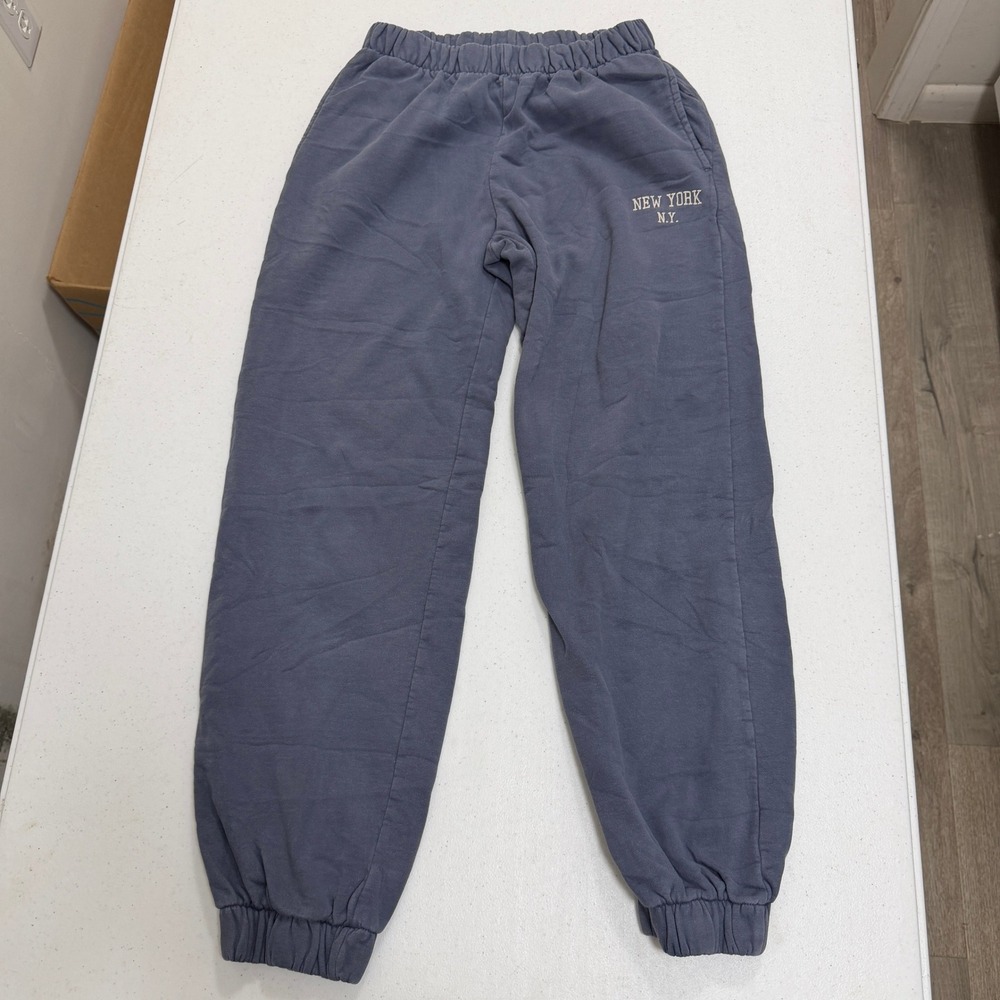 Brandy Melville Anastasia Sweatpants Blue‎ Gray New York N.Y. Joggers One Size